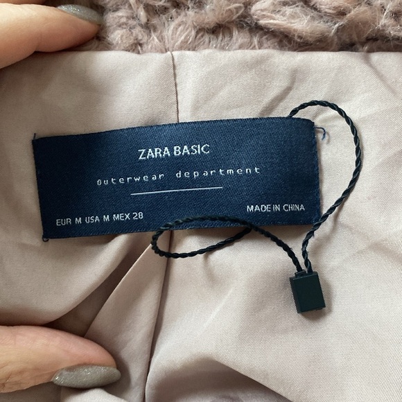 Zara Pink Teddy Jacket Plush Faux Fur - Picture 4 of 5